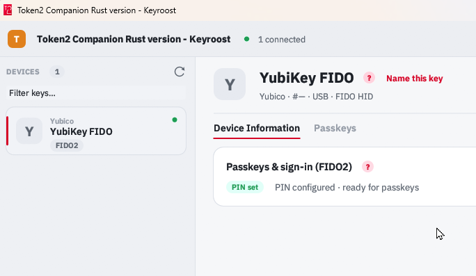 Token2 Companion - Rust edition - Keyroost